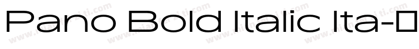 Pano Bold Italic Ita字体转换